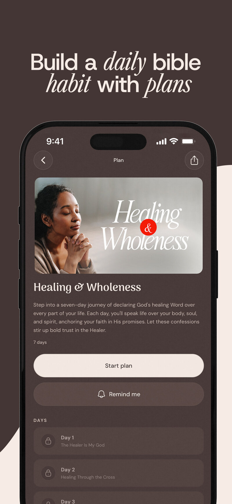 The Healing & Wholeness confession plan