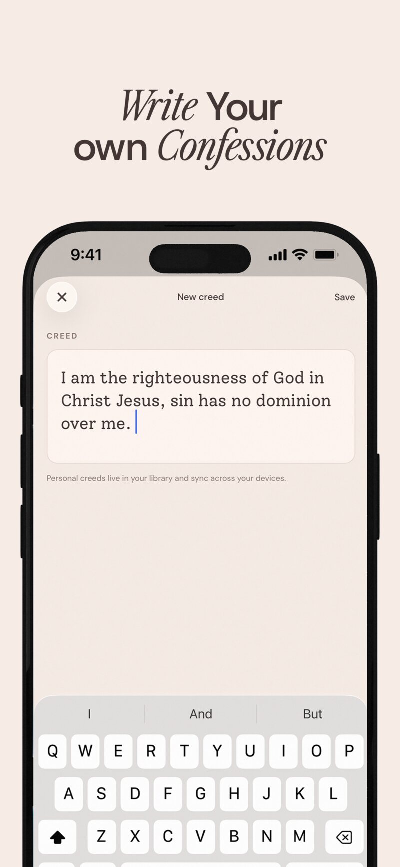 Writing a personal creed